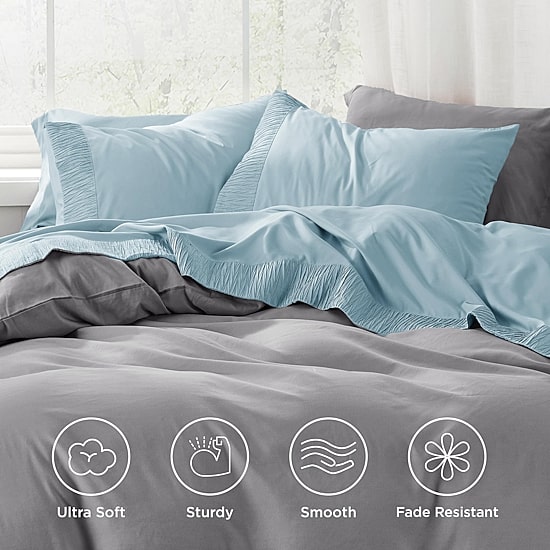 Bedsure® Breathable & Cooling,Easy Care Polyester Microfiber Bedding Reversible Sheet Set