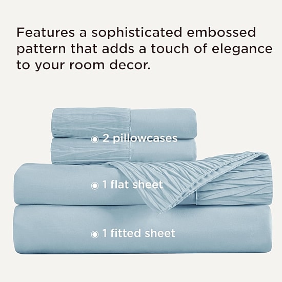 Bedsure® Breathable & Cooling,Easy Care Polyester Microfiber Bedding Reversible Sheet Set