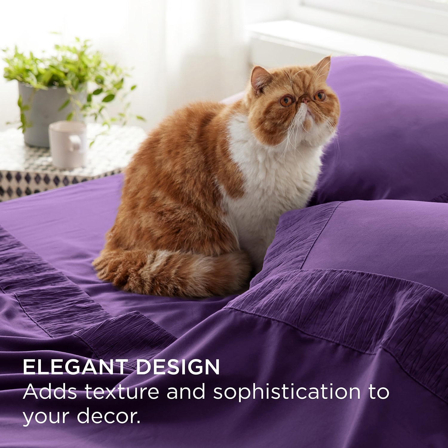 Bedsure® Breathable & Cooling,Easy Care Polyester Microfiber Bedding REVERSIBLE Sheet Set