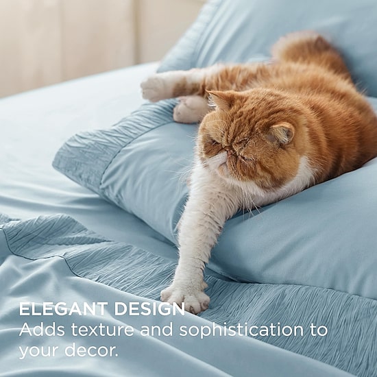 Bedsure® Breathable & Cooling,Easy Care Polyester Microfiber Bedding Reversible Sheet Set