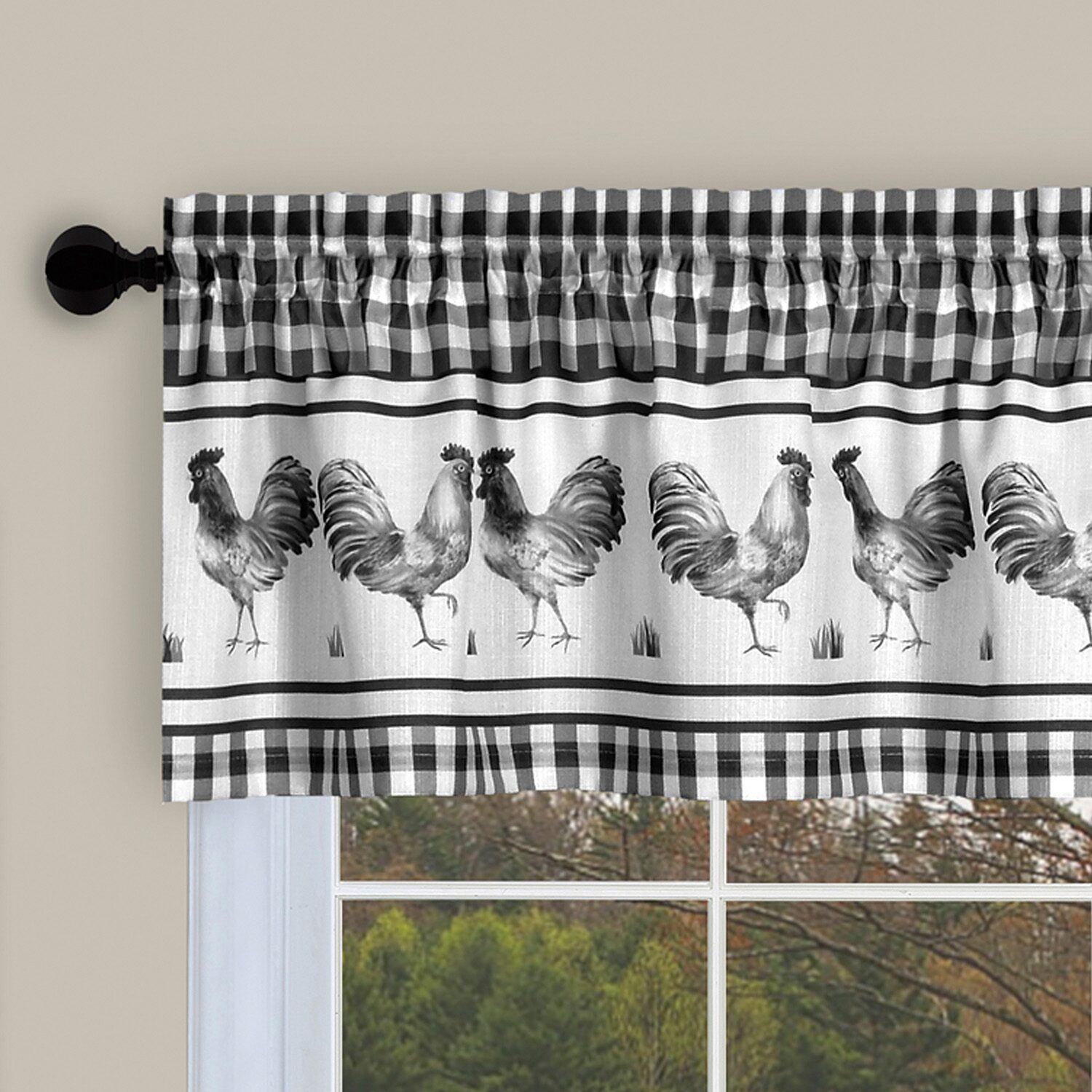 Achim Barnyard 3-pc. Rod Pocket Window Tier