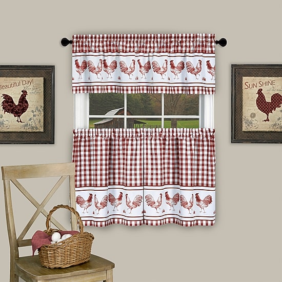 Achim Barnyard 3-pc. Rod Pocket Window Tier