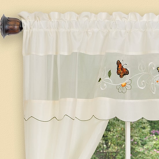 Achim Daisy Meadow 3-pc. Rod Pocket Kitchen Curtains & Drapes Window Set