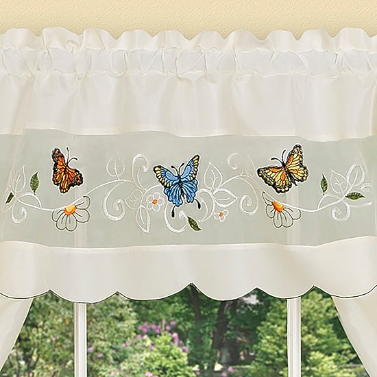 Achim Daisy Meadow 3-pc. Rod Pocket Kitchen Curtains & Drapes Window Set