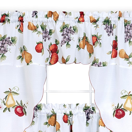 Achim Ambrosia 3-pc. Rod Pocket Kitchen Curtains & Drapes Window Set