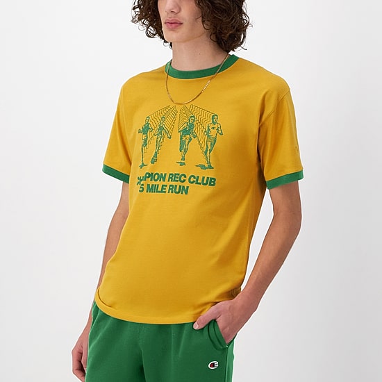 Champion Mens Crew Neck Short Sleeve Regular Fit Graphic T-Shirt