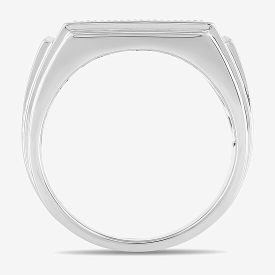 Mens 1/2 CT. T.W. Lab Grown White Diamond Sterling Silver Cluster Fashion Ring