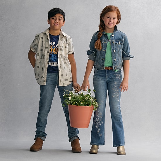 Thereabouts Little & Big Kid Girls Denim Lightweight Puffer Jacket