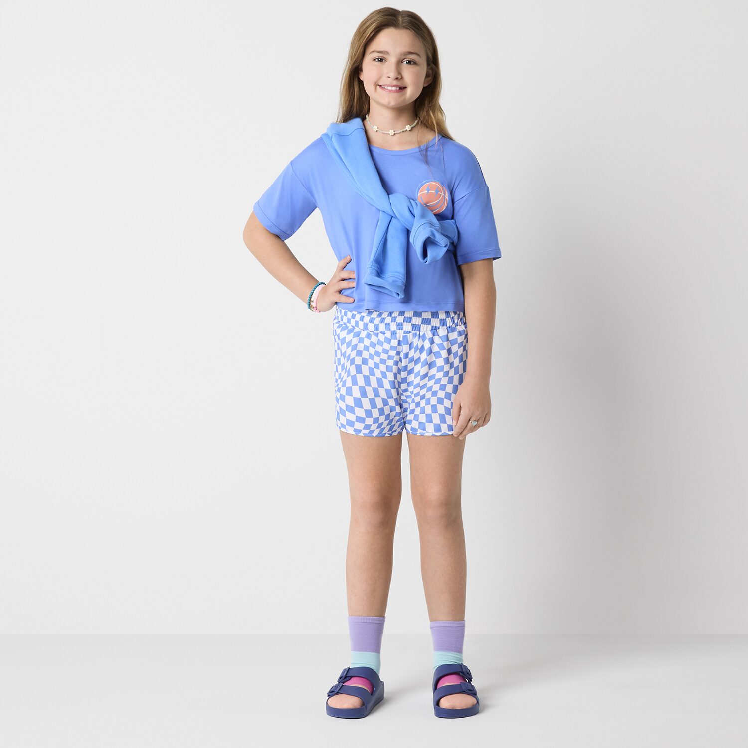 Xersion Little & Big Kid Girls Mid Rise Running Short