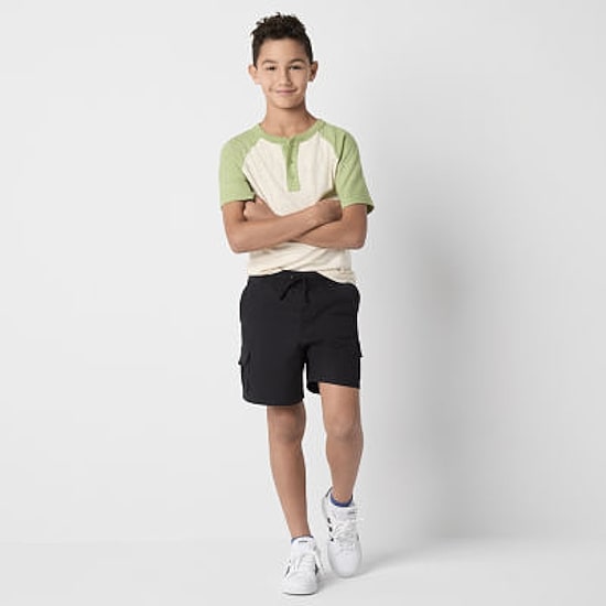 Thereabouts Little & Big Kid Boys Short Sleeve Regular Fit Henley Shirt