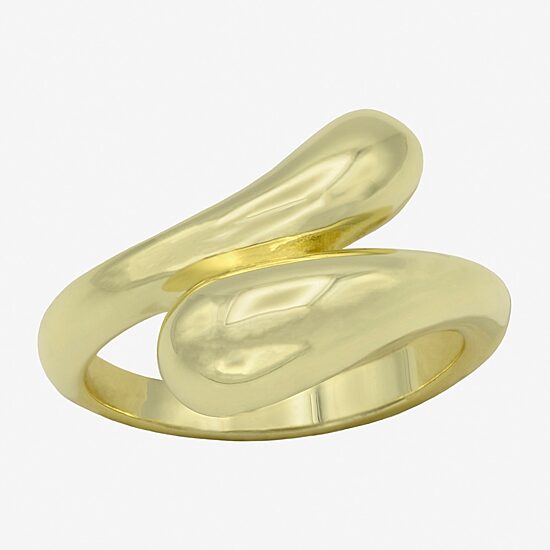 Sparkle Allure Womens 12.5mm 14K Gold Over Brass Bypass  Band