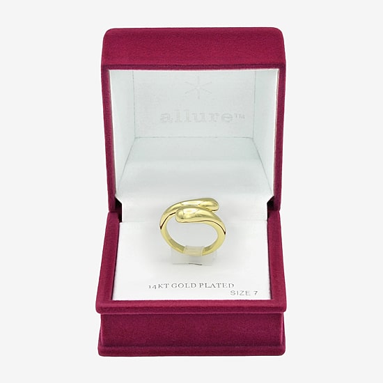Sparkle Allure Womens 12.5mm 14K Gold Over Brass Bypass  Band