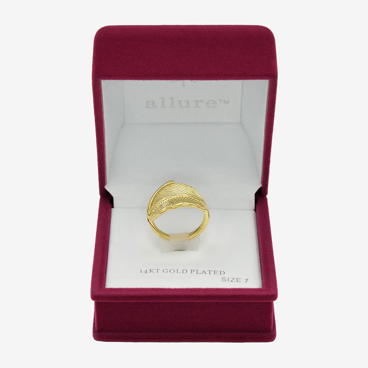 Sparkle Allure Womens 3MM 14K Gold Over Brass Bypass Band