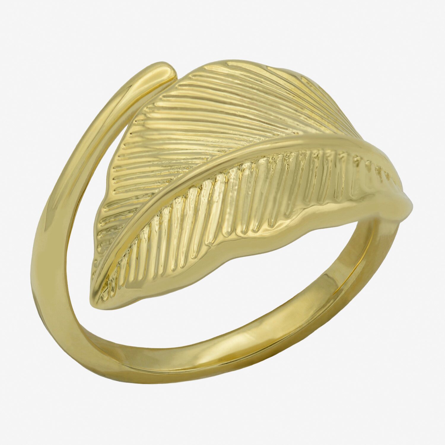 Sparkle Allure Womens 3MM 14K Gold Over Brass Bypass Band
