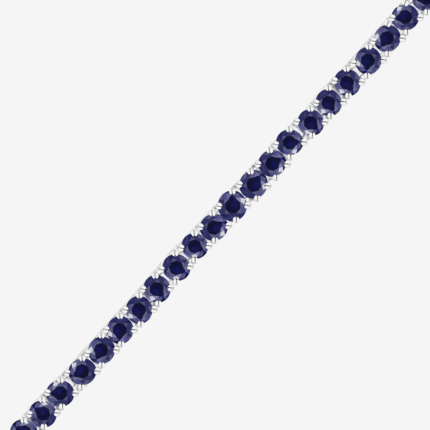 Lab Created Gemstone Sterling Silver 7 Inch Tennis Bracelet