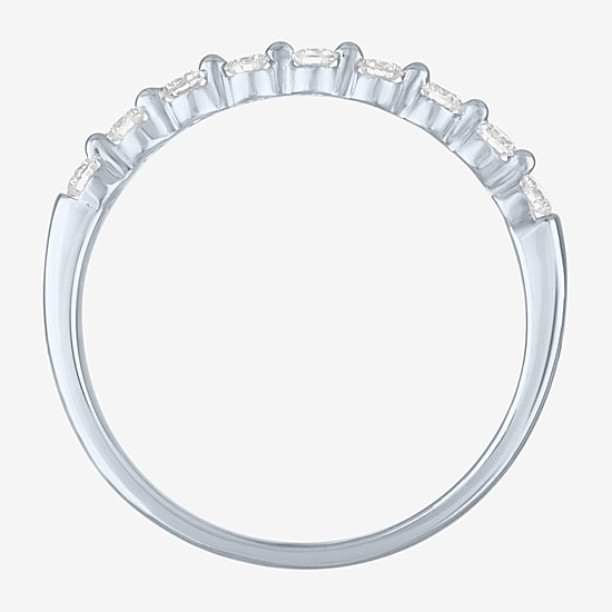 (G-H / Si2-I1) Womens 2MM 1/4 CT. T.W. Lab Grown White Diamond 10K Gold Wedding Band
