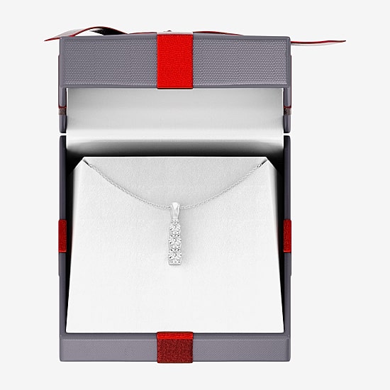Yes, Please! Womens 1/6 CT. T.W. Lab Grown White Diamond Sterling Silver 18 Inch Pendant Necklace