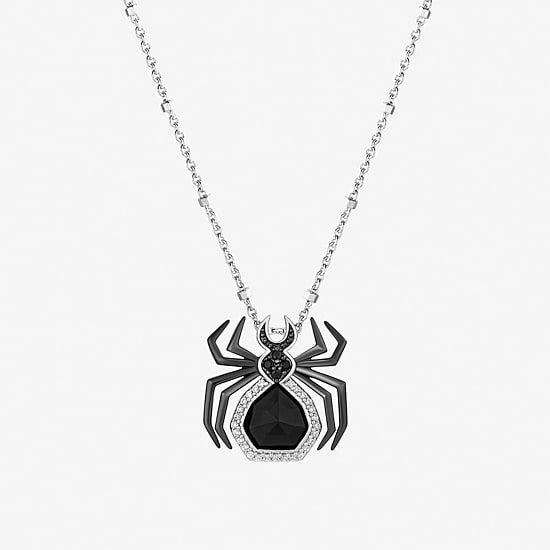 Disney Jewels Collection Nightmare Before Christmas Womens 1/10 CT. T.W. Genuine Black Onyx Sterling Silver 18 Inch Pendant Necklace