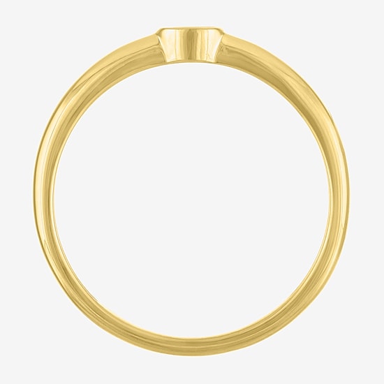 Diamond Addiction (G-H / Si2-I1) Womens 1/10 CT. T.W. Lab Grown White Diamond 14K Gold Over Silver Round Solitaire Cocktail Ring