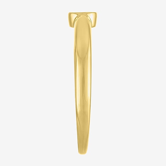 Diamond Addiction (G-H / Si2-I1) Womens 1/10 CT. T.W. Lab Grown White Diamond 14K Gold Over Silver Round Solitaire Cocktail Ring