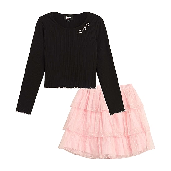 by&by girl Big Kid Girls Knit 2-pc. Skirt Set