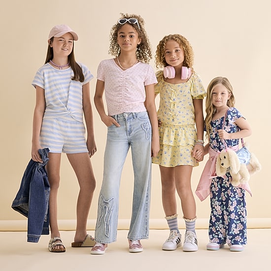 Thereabouts Little & Big Kid Girls Square Neck Short Sleeve Blouse