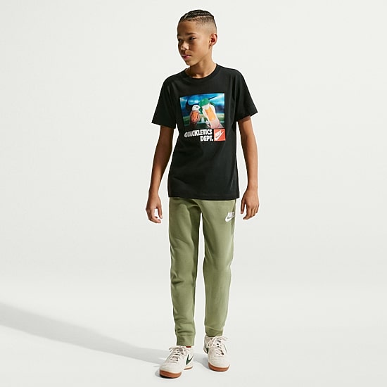 Nike Club Big Kid Unisex Crew Neck Short Sleeve Regular Fit Graphic T-Shirt