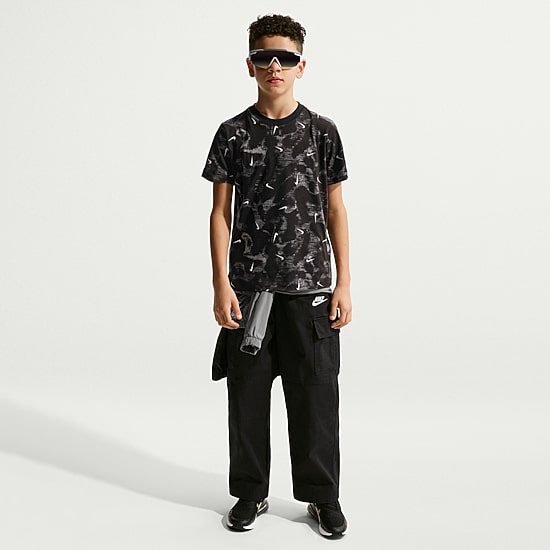 Nike Club Big Kid Unisex Crew Neck Short Sleeve Regular Fit Graphic T-Shirt