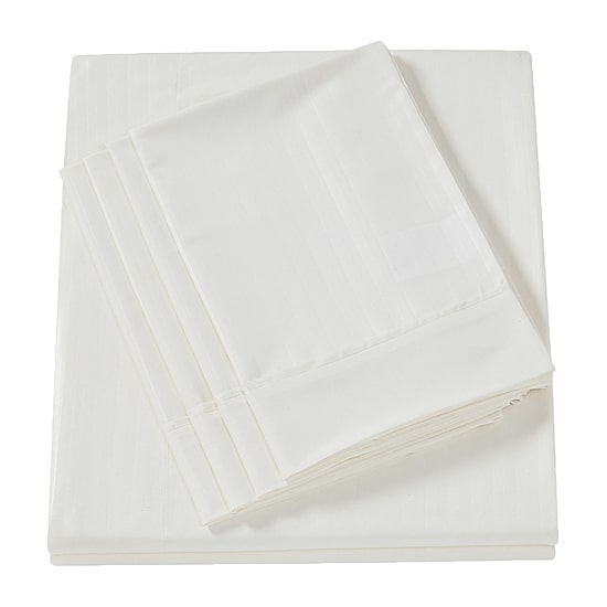 Sweet Home Collection™ Dobby Stripe Microfiber Wrinkle Free Deluxe Sheet Set with Bonus Pillowcases
