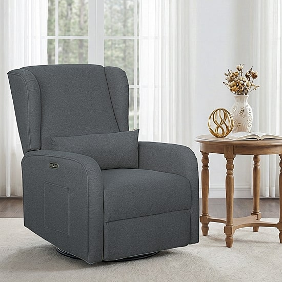 Madison Park Curved Slope-Arm Recliner