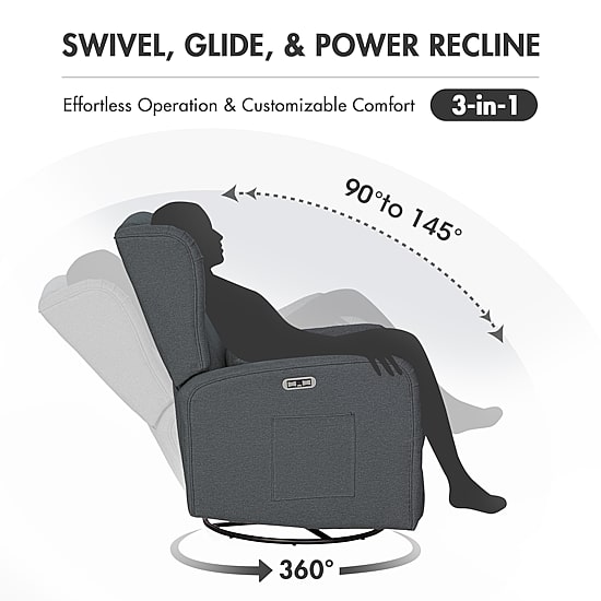 Madison Park Curved Slope-Arm Recliner