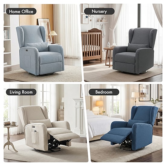 Madison Park Curved Slope-Arm Recliner