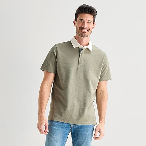 St. John's Bay Rugby Mens Classic Fit Short Sleeve Polo Shirt, Xx-large, Green