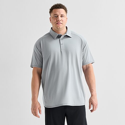 Xersion Big and Tall Mens Short Sleeve Polo Shirt, 2x-large, Gray