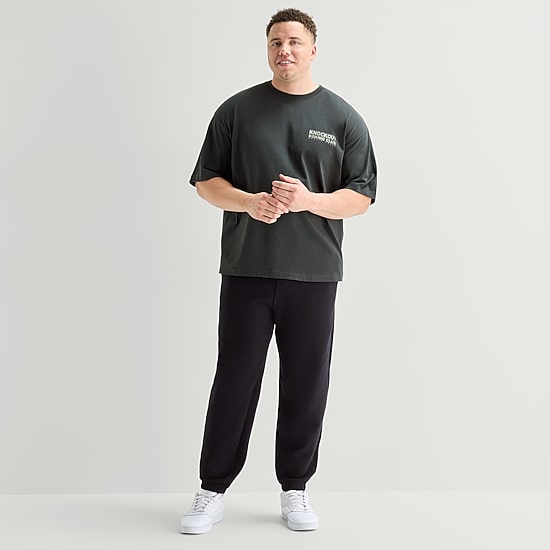 Xersion Mens Crew Neck Short Sleeve Oversized Big and Tall Graphic T-Shirt