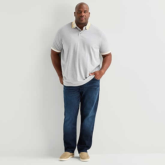 Shaquille O'Neal XLG™ Big and Tall Mens Regular Fit Short Sleeve Polo Shirt