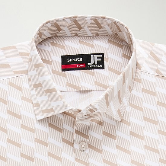J. Ferrar Ultra Comfort Mens Slim Fit Stretch Fabric Wrinkle Free Long Sleeve Dress Shirt