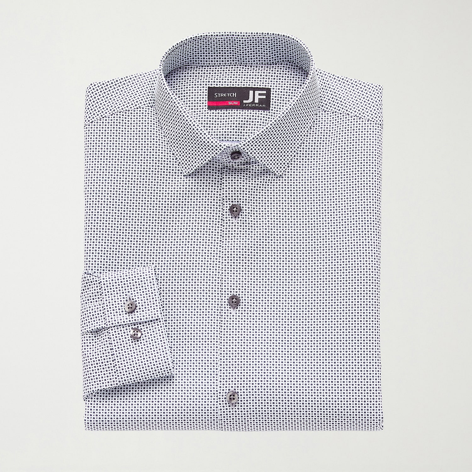 J. Ferrar 360 Stretch Performance Mens Slim Fit Fabric Long Sleeve Dress Shirt
