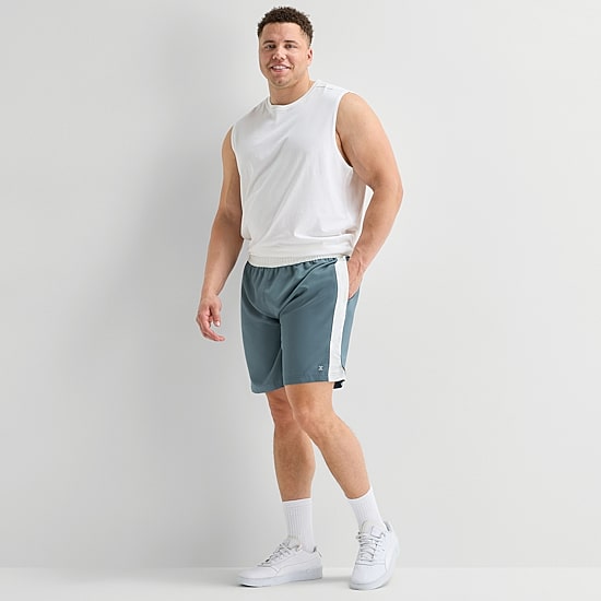 Xersion Mens 9" Mid Rise Big and Tall Workout Shorts