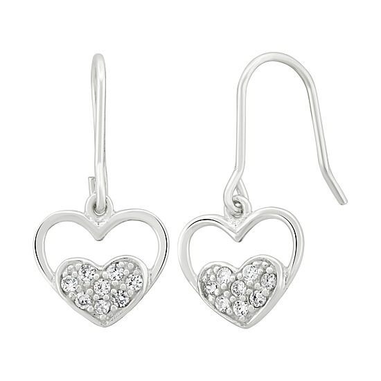 DiamonArt® 1/3 CT. T.W. White Cubic Zirconia Sterling Silver Drop Earrings