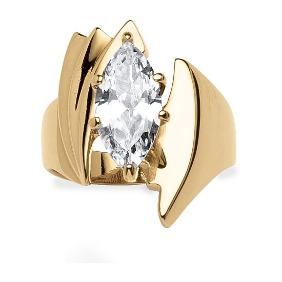 DiamonArt® Womens 2 1/2 CT. T.W. White Cubic Zirconia Stainless Steel Cocktail Ring