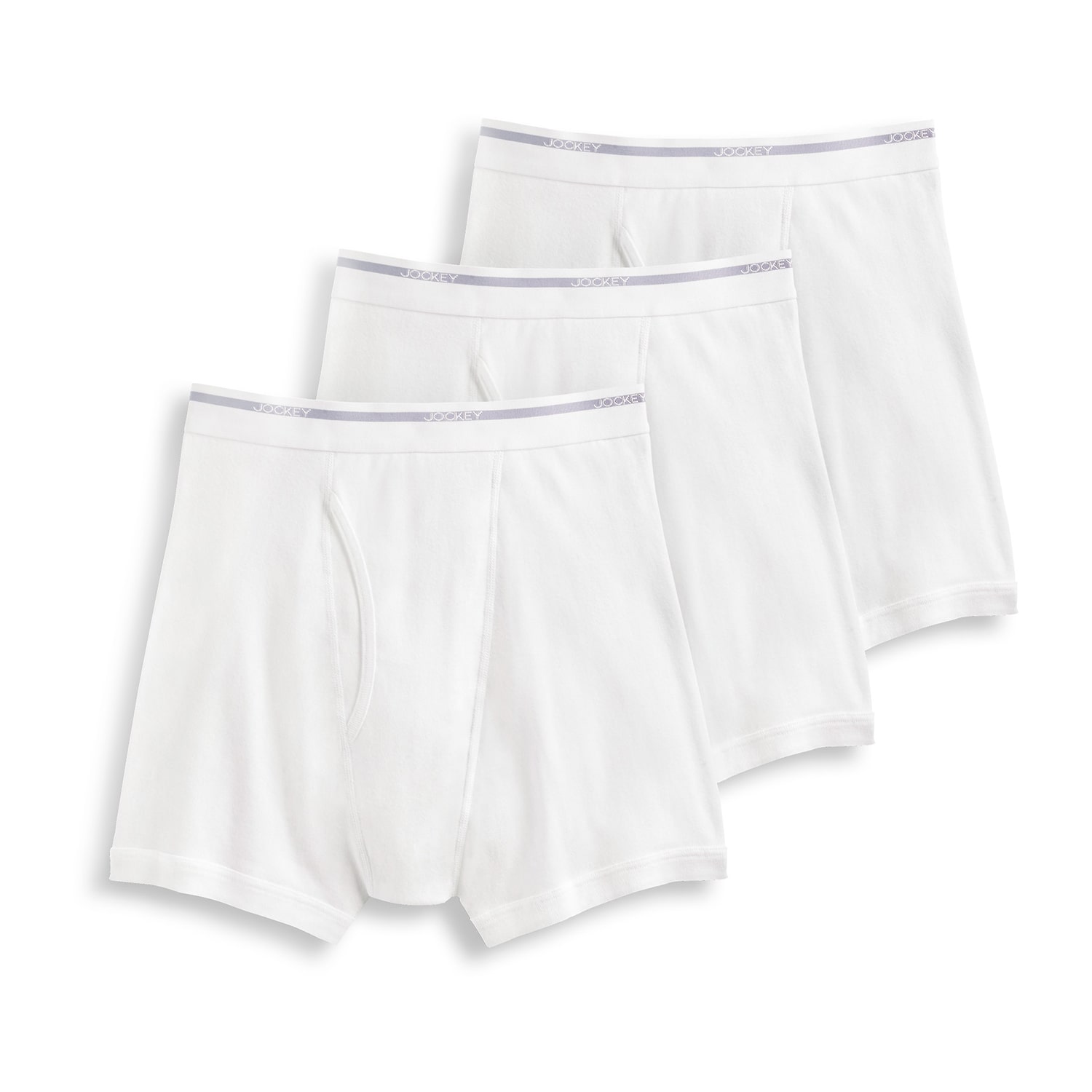 Jockey Classics Cotton Full-Rise Mens 3 Pack Boxer Briefs 9977
