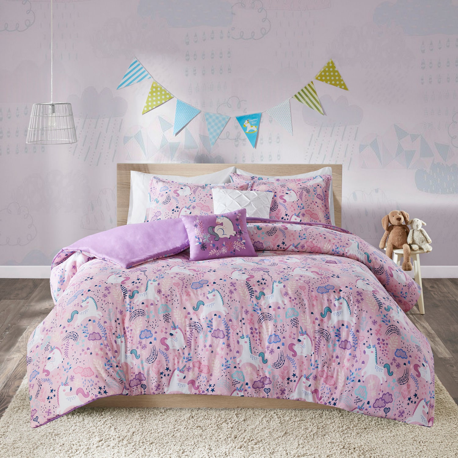 Intelligent Design Ella 100% Cotton Duvet Cover Set with Decorative Pillows