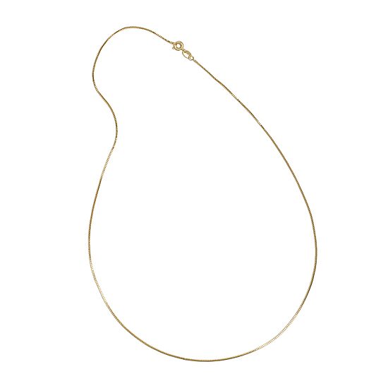 Silver Reflections 24K Gold Over Brass 18-24" Box Chain Necklace
