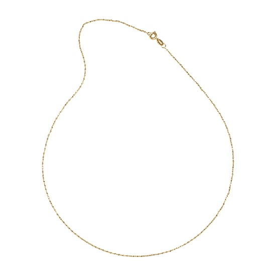 Silver Reflections 24K Gold Over Brass 18-24" Chain Necklace