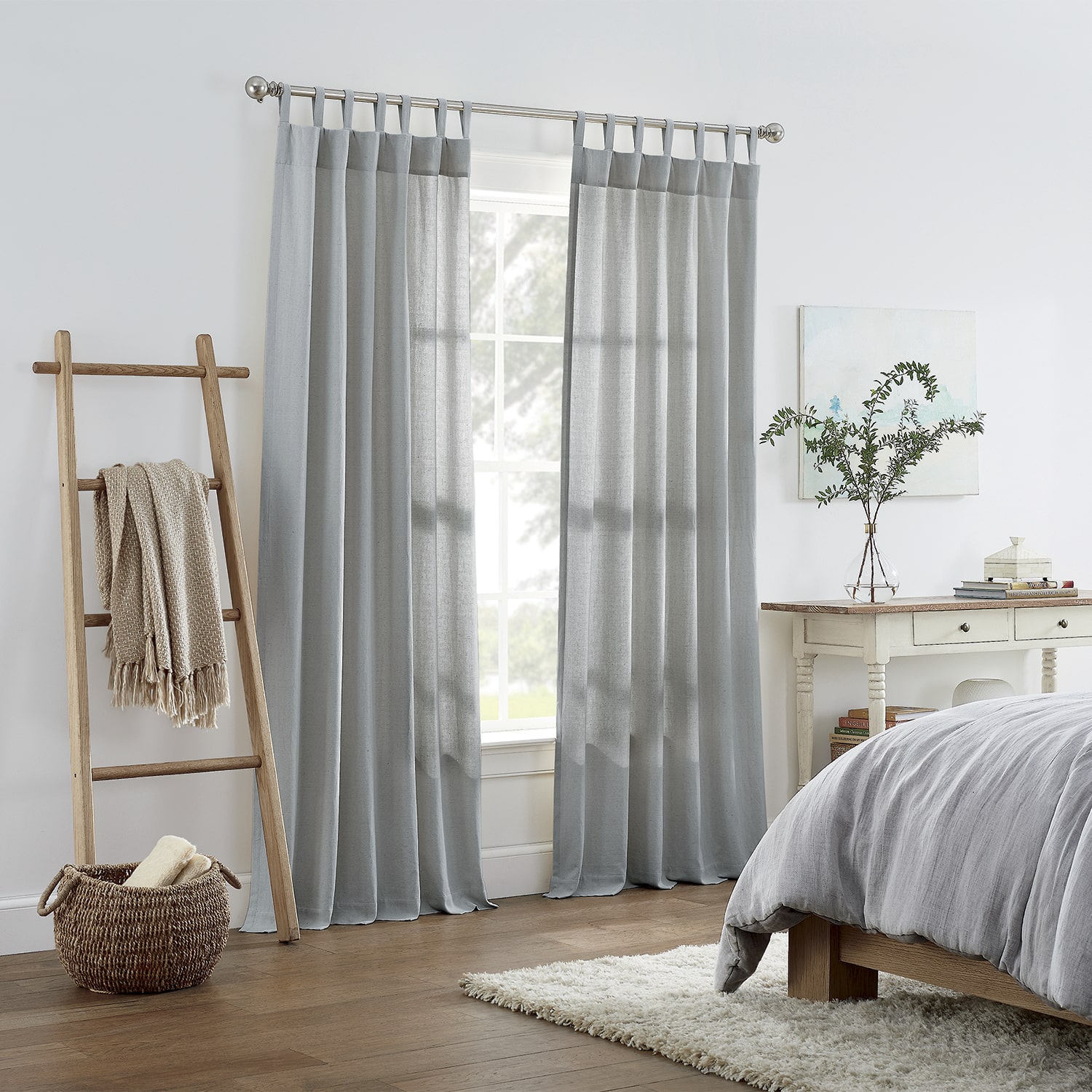 Linden Street Naturals 3-Ways To Hang Rod Pocket Back Tab Light-Filtering Single Curtain Panel