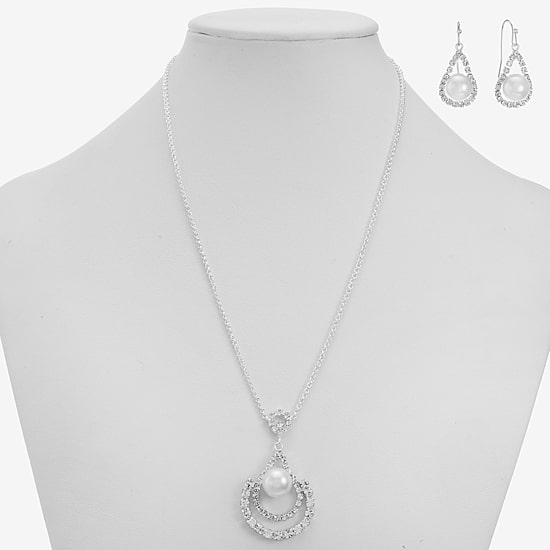 Monet Jewelry Timeless Womens Simulated Pearl 2-pc. Jewelry Set