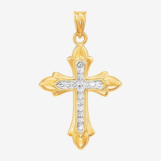 Unisex Adult 14K Gold Cross Pendant