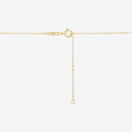 Womens 10K Gold Heart 18 Inch Pendant Necklace
