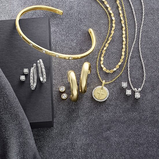 YES, PLEASE! 2-pc. Diamond-Accent Necklace Set in 14K Gold Over Silver